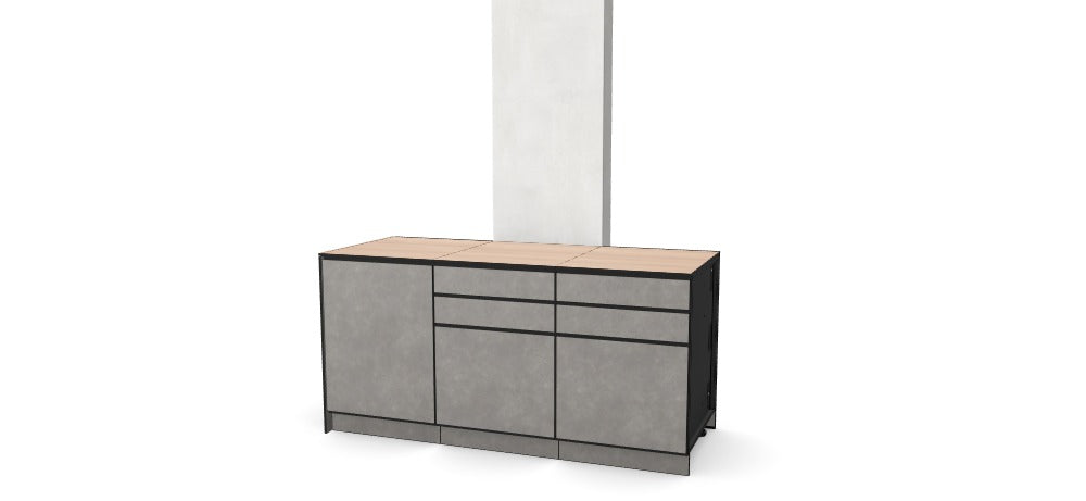 Kitchenboxy Modular - Benutzerdefiniertes Design Ref: M_ZIQSBEA